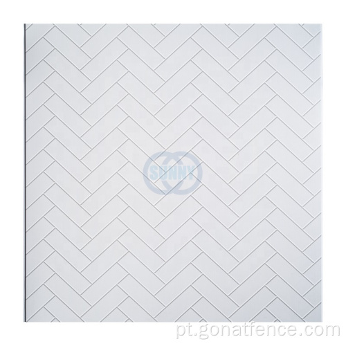 Efeito de telha branca Painel de chuveiro de parede de PVC à prova d'água